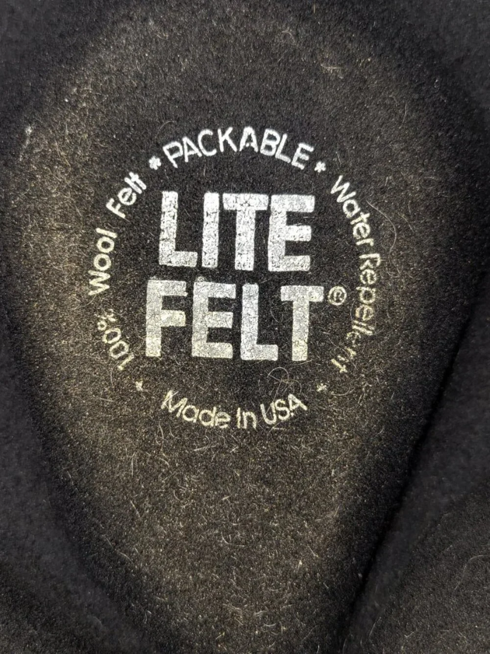 LiteFelt Autumn Black Wool Felt Packable Outback Cowboy Hat USA Unisex